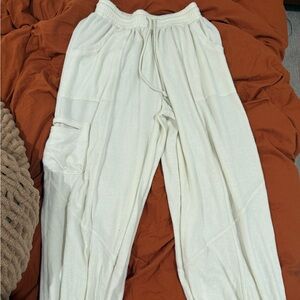 Free People Cream Joggers